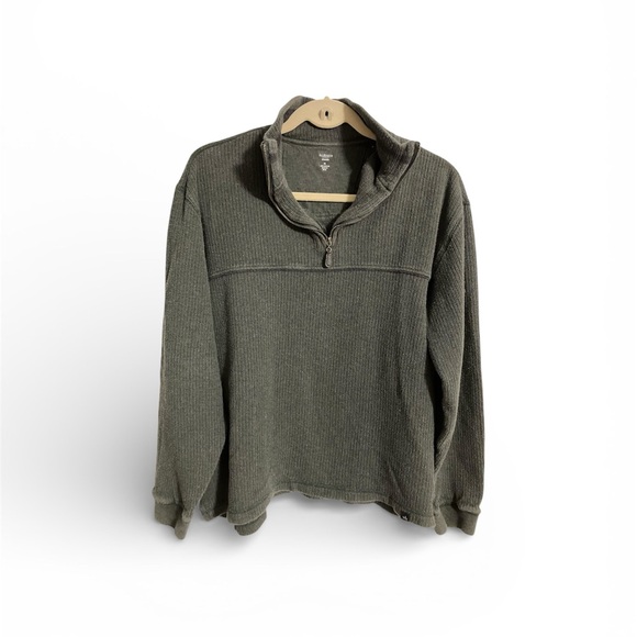 Van Heusen Studio Knit 1/4 Zip Pullover – Green – Size M - Picture 3 of 10